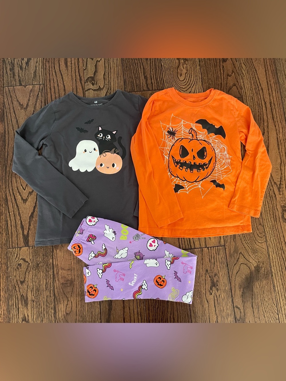 Orange, Black & Purple Halloween Clothing Set